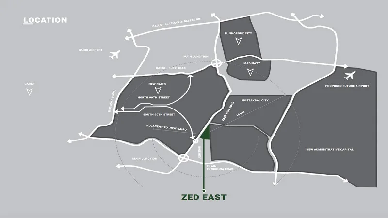 موقع مشروع zed التجمع الخامس