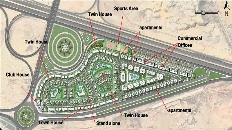 تصميم كمبوند creek town new cairo
