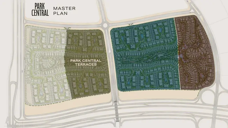 تصميم  كمبوندpark central mostakbal city
