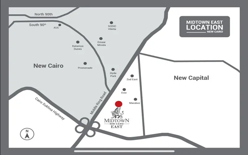 موقع Midtown East New Cairo
