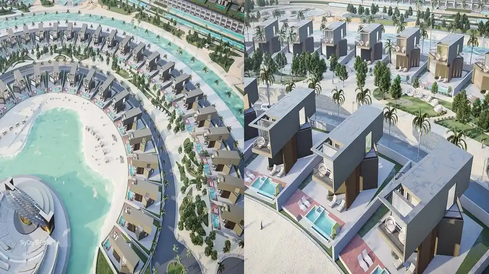تصميم فلل في قرية sky city el galala