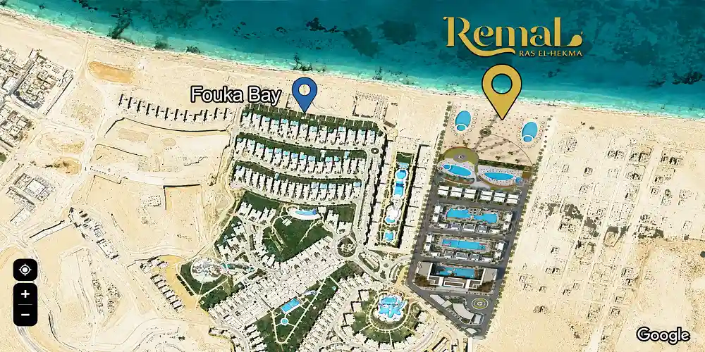 موقع مشروع remal north coast سور بسور مع فوكا باي