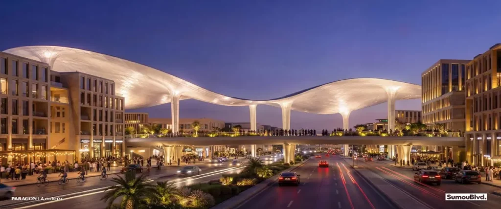 مدخل مشروع Sumou Boulevard Mostakbal City