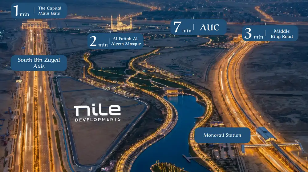 أهم المعالم الرئيسية القريبة من River District