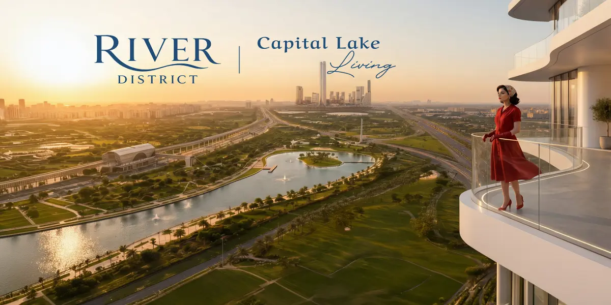 اطلالة كمبوند River District  مباشرة علي النهر الاخضر