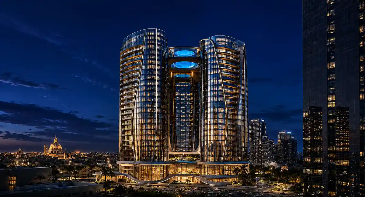 تصميم مشروع جيزة داون تاون تاورز