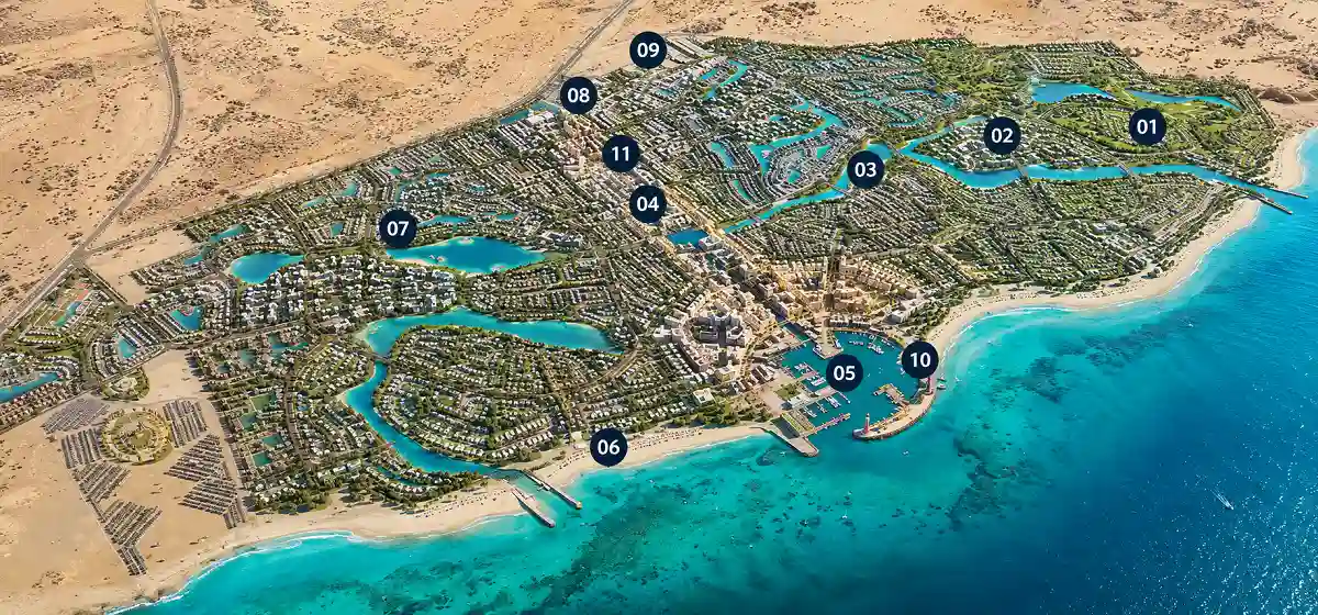 مشروع علم الروم الساحل الشمالي Alam Al Roum شركة الديار القطرية 2 ماستر بلان علم الروم الساحل الشمالي