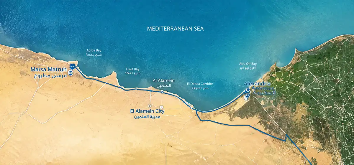 مشروع علم الروم الساحل الشمالي Alam Al Roum شركة الديار القطرية 1 موقع مشروع Alam Al Roum لشركة الديار القطرية