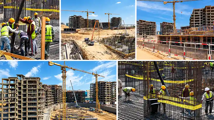 الانشاءات في ابراج ORB Towers