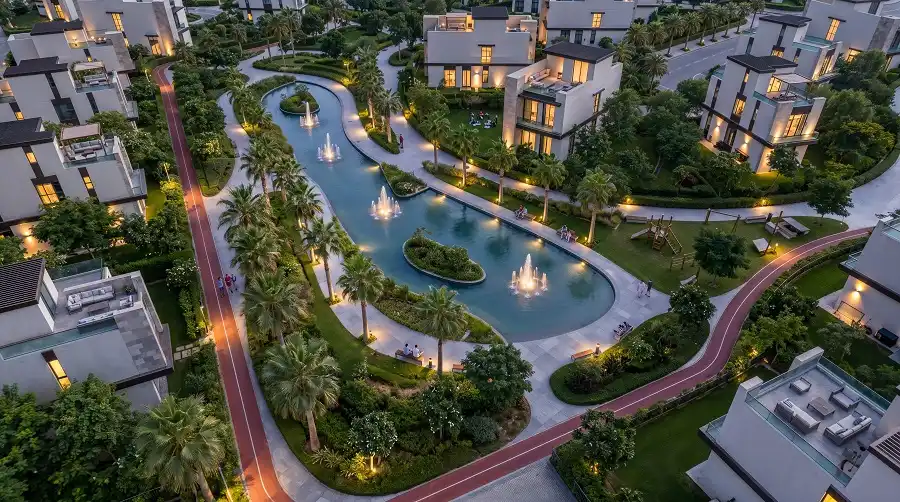 كمبوند كيو جاردنز العبور Que Gardens | أسعار ومساحات 2026 6 تصميم فلل كمبوند كيو جاردنز